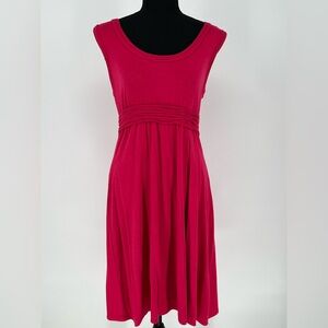 Max Studio Love Red  sleeveless empire waist‎ dress, romantic and flattering